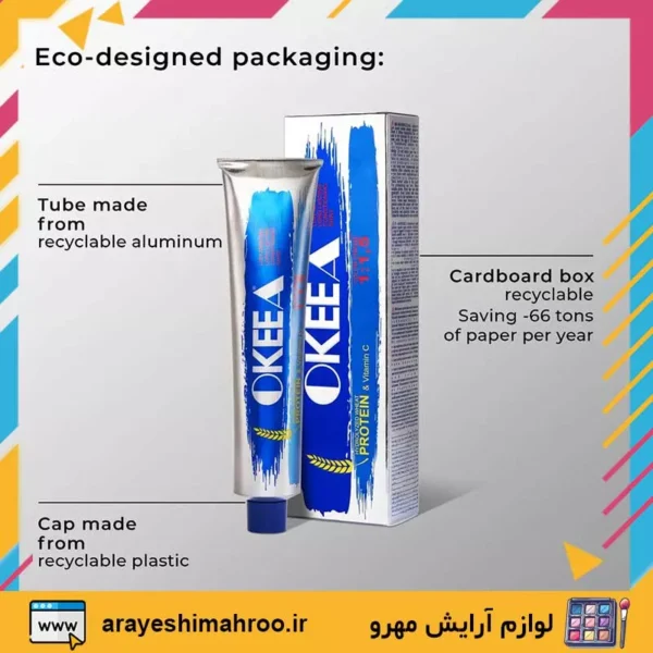 Okeea Hair Color-Mahroo Cosmetics-رنگ مو اکیا-لوازم آرایش اورجینال مهرو