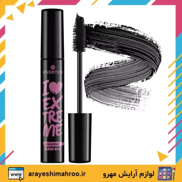 essence i love extreme crazy volume mascara black-Mahroo Cosmetics-ریمل اسنس مشکی-لوازم آرایش اورجینال مهرو