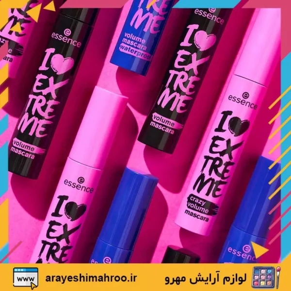 essence i love extreme crazy volume mascara black-Mahroo Cosmetics-ریمل اسنس مشکی-لوازم آرایش اورجینال مهرو