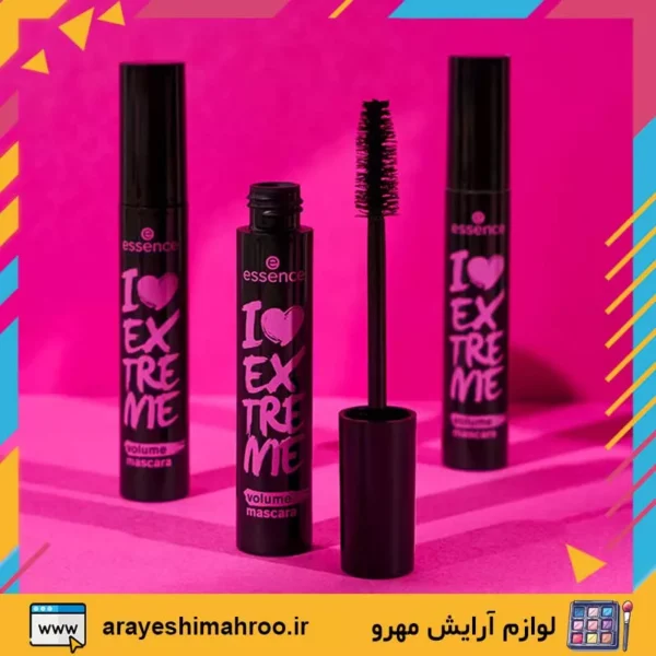 essence i love extreme crazy volume mascara black-Mahroo Cosmetics-ریمل اسنس مشکی-لوازم آرایش اورجینال مهرو