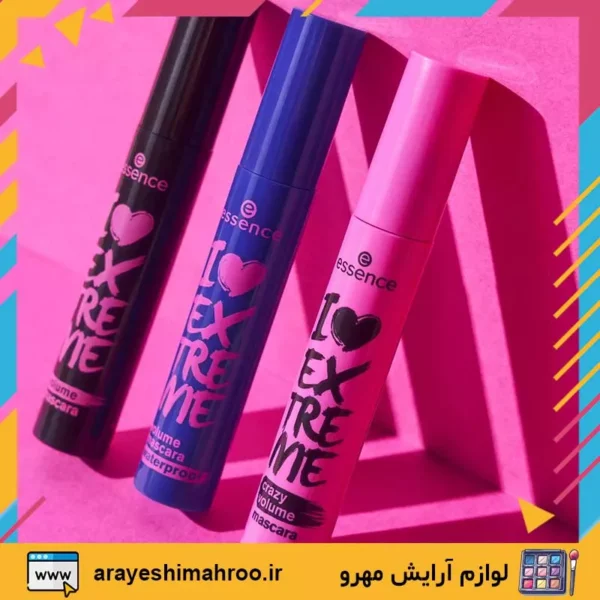 essence i love extreme crazy volume mascara black-Mahroo Cosmetics-ریمل اسنس مشکی-لوازم آرایش اورجینال مهرو