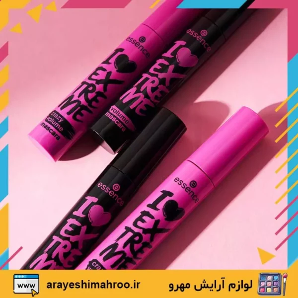 essence i love extreme crazy volume mascara black-Mahroo Cosmetics-ریمل اسنس مشکی-لوازم آرایش اورجینال مهرو