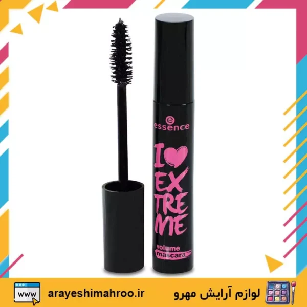 essence i love extreme crazy volume mascara black-Mahroo Cosmetics-ریمل اسنس مشکی-لوازم آرایش اورجینال مهرو