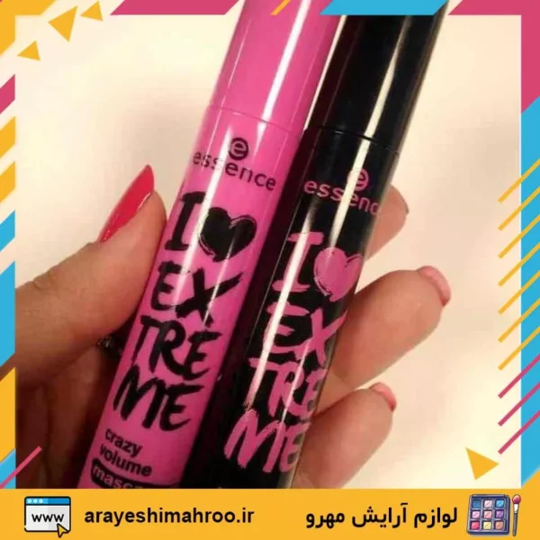 essence i love extreme crazy volume mascara black-Mahroo Cosmetics-ریمل اسنس مشکی-لوازم آرایش اورجینال مهرو