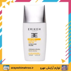 Erikeh Sun Care Ultra Fluid SPF50 COMBINATION to Oily Skin-Mahroo Cosmetics-فلوئید ضد آفتاب بی‌رنگ اریکه مخصوص پوست چرب و مختلط-لوازم آرایش اورجینال مهرو