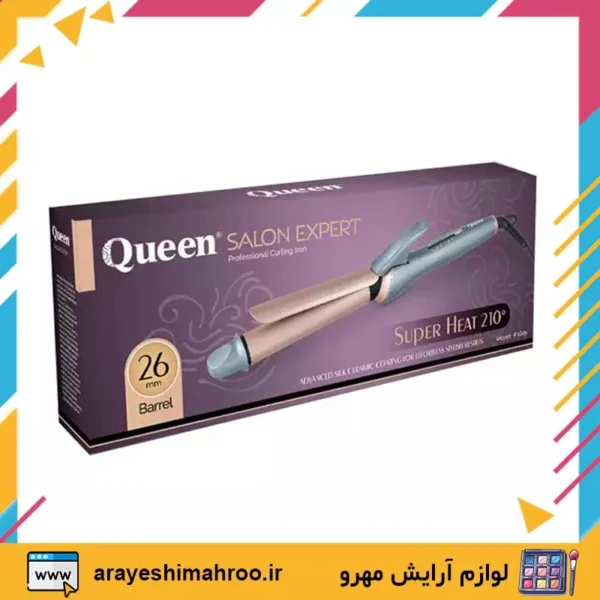 Queen Hair Curler Ht626n-Mahroo Cosmetics-فرکننده مو سرامیکی کویین مدل HT626n سایز 26 میلی‌متر-لوازم آرایش اورجینال مهرو