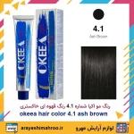 رنگ مو اکیا سری Ash شماره 4.1 رنگ قهوه ای خاکستری